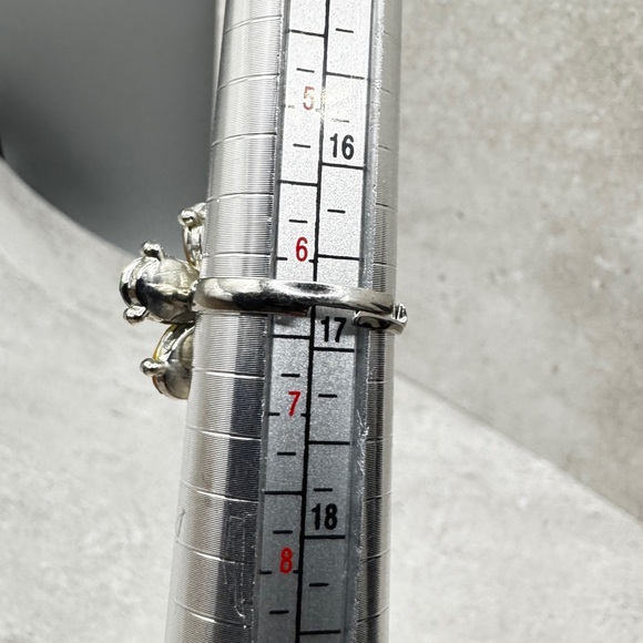 Vintage Multicolor Gem Cluster Adjustable Statement Ring 5.5 to 6.5 - Picture 4 of 9